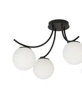 Svietidlá EMIBIG Prisadený luster BOSTON 4xE14/10W/230V čierna 1109/4