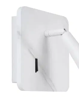 Svietidlá Lucide 77282/03/31 - LED Nástenné bodové svietidlo OREGON LED/4W/230V USB biela 77282/03/31