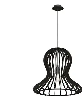 Svietidlá -  5020 - Závesné svietidlo OCTO na lanku 1xE27/20W/230V čierne 5020