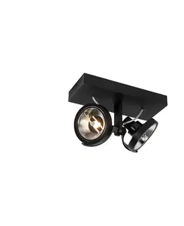 Bodove svetla Moderné bodové svetlo čierne 2-žiarovkové - Master 111
