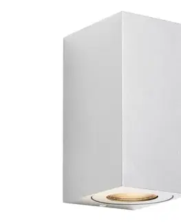 Svietidlá Nordlux - Vonkajšie nástenné svietidlo CANTO 2×GU10/28W/230V IP44 biele 49731001