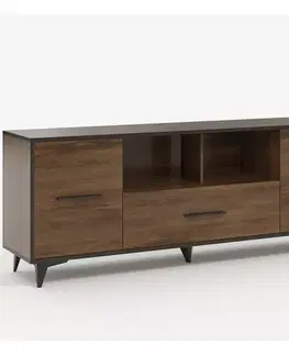 RTV stolíky v podkrovnom štýle TV Stolík Frida II 2D1S shirin walnut