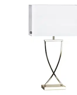 Lampy ByRydens 2829620-5000 - Stolná lampa OMEGA 1xE27/5W/230V biela/mosadz 2829620-5000