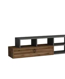 TV stolíky TV stolík Duru - Light Walnut, Anthracite