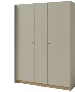 Šatníkové skrine Skriňa Alessio AE1 3D Eukalyptus V/Dub Baltic