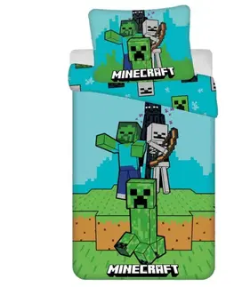 Detské obliečky Obliecky Disney Minecraft 140x200cm+90x70cm Setino Tiahome