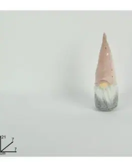 Vianočné dekorácie MAKRO - Škriatok vianočný ružový 21cm, rôzne druhy