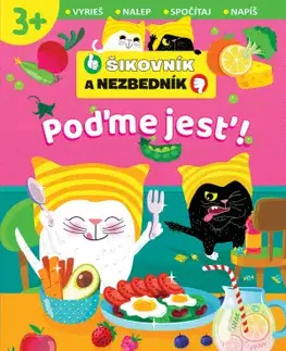 Nalepovačky, vystrihovačky, skladačky Poďme jesť! Šikovník a Nezbedník