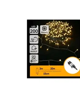 LED osvetlenie  B.V.  - LED Vonkajší vianočný reťaz 200xLED/6W/230V 20m IP44 teplá biela B10303ABNP