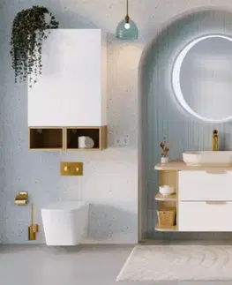 Skrinky s umývadlom ArtCom Kúpeľňová skrinka s doskou ASTER WHITE LRSM D100cm | 100 cm
