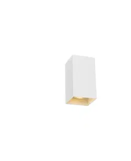 Nástenné osvetlenie Dizajnová štvorcová nástenná lampa biela - Sabbir