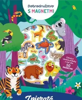 Leporelá, krabičky, puzzle knihy Zvieratá - Dobrodružstvo s magnetmi