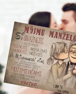 Tabuľky s venovaním (darčeky) Darčeky pre muža - Obraz s osobným venovaním pre chlapa