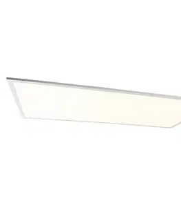 LED-Panely Oceľové stropné svietidlo 120 cm vrátane LED s diaľkovým ovládaním - Liv