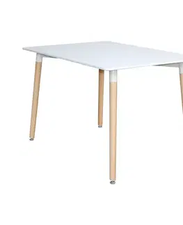 Jedálenské stoly Jedálenský stôl 120x80 UNO biely