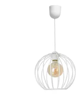 Svietidlá  Luster na lanku MERCURE 1xE27/15W/230V biela W-1388/1 WT+SCW-P WT