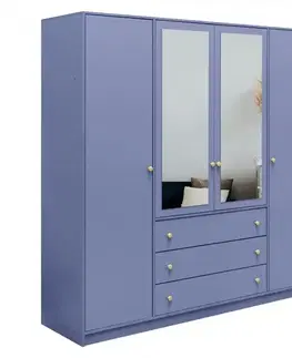 Šatníkové skrine ArtStol Šatníková skriňa SIENA 2 D4 | modrá