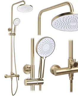 Kúpeľňové batérie REA REA - Sprchový set Ontario Brush Gold REA-P9494