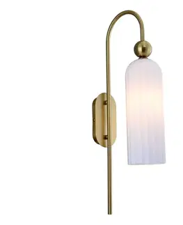 Svietidlá Light Prestige Nástenné svietidlo PIEGA 1xE14/40W/230V mosadz/biela LP-939/1W white