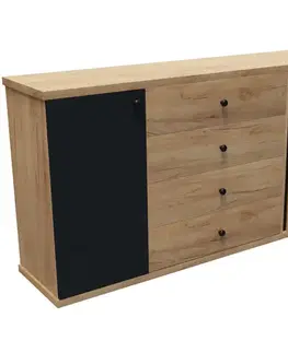 Komody do spálne Komoda Forza 160 Craft zlatá