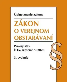 Občianske právo Zákon o verejnom obstarávaní. 3. vyd., 8/2026