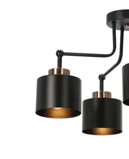 Stropná svetla Stropná lampa čierna 4xE27 Olena