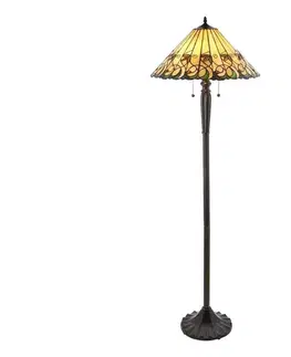 Lampy Endon 64192 - Stojacia lampa Tiffany JAMELIA 2×E27/60W/230V Ø 50 cm 64192