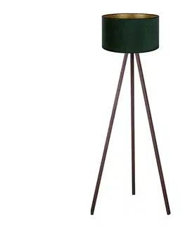 Lampy BRILAGI - Stojacia lampa VELVET 1xE27/60W/230V hnedá/zelená AS0464+DU82474