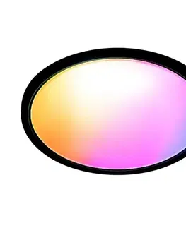 Svietidlá WiZ - LED RGB Stmievateľné stropné svietidlo SUPERSLIM LED/32W/230V Wi-Fi čierna 8720169072671