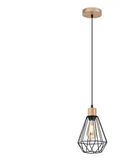 Svietidlá BRILAGI - Luster na lanku WOODY BASKET 1xE27/60W/230V dub 8590828607601