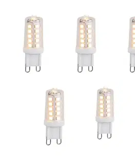 LED osvetlenie Sada 5 stmievateľných LED žiaroviek G9 3W 250lm 3000K