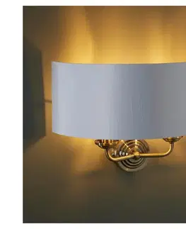 Svietidlá Endon 98937 - Nástenné svietidlo HIGHCLERE 2xE14/40W/230V biela/mosadz 98937