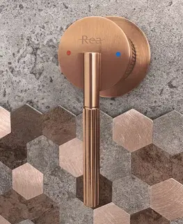 Kúpeľňové batérie REA - Podomietková batéria Argon Brush Copper + BOX REA-B2093