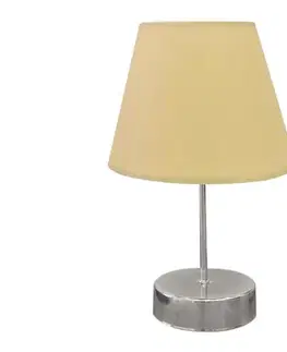 Lampy  Stolná lampa 1xE27/60W/230V béžová/lesklý chróm 390FLH1708