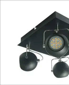 Stropná svetla Lampa 98-25036 Tony 4X3W Led Gu10 čierna