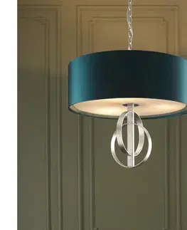 Svietidlá Endon 95224 - Závesný luster na reťazi 3xE27/10W/230V, priemer 60 cm, modrá/šedá 95224