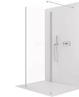 Sprchovacie kúty CERANO - Sprchová zástěna Walk-in Onyx Corner Cube L/P - 8 mm - hranatá vzpěra - chrom, transparentní sklo - 60x40x200  CER-8050BD72389