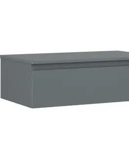 Kúpeľňový nábytok MEXEN/S - Orio kúpeľňová skrinka pod umývadlo 80 cm s doskou, 1 šuplík, grafit mat 91A10-08023-1-BFC66