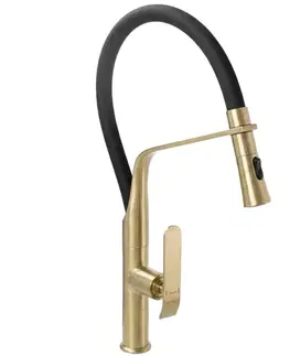 Kúpeľňové batérie REA - Kuchynská batéria CASTOR - gold brush REA-B4321