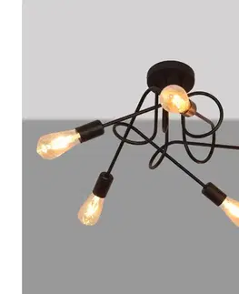 Svietidlá  Detský prisadený luster OXFORD 5xE27/15W/230V W-2016/5 BK/H
