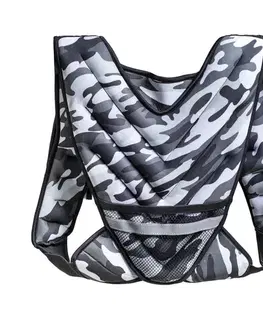 Ostatné fitness náradie Záťažová vesta inSPORTline Klaper 5 kg maskáčová šedá