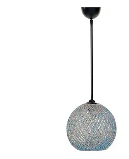 Svietidlá  Luster na lanku JUTE 1xE27/60W/230V modrá 390FLH1570