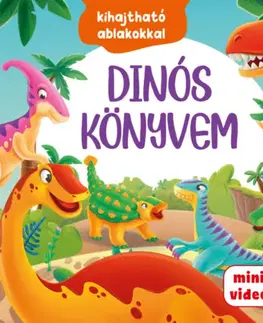 Leporelá, krabičky, puzzle knihy Dinós könyvem - kihajtható ablakokkal