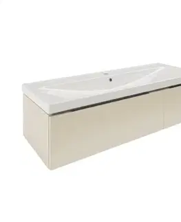 Kúpeľňový nábytok Kúpeľňová skrinka s umývadlom SAT Feel 120x30x44, 8 cm pieskovo béžová mat SATFEEL2120BEU5 SATFEEL2120BEU5