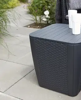 Záhradné stoly Záhradný stolík / úložný box LUZON Rojaplast