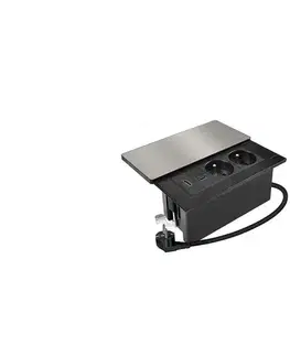 Predlžovacie káble  PP128C-PD20-HDMI - Vstavaná zásuvka 20W 2 zásuvky +USB-A+ USB-C+ HDMI PP128C-PD20-HDMI