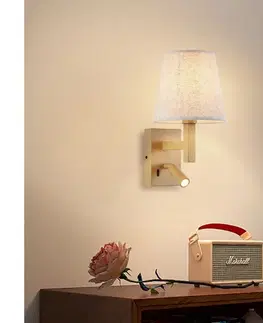 Svietidlá BRILAGI - LED Nástenná lampa DEYA 1xE14/40W/230V + LED/3W ľan/zlatá BRI205