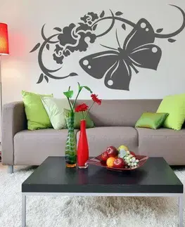 Šablóny na maľovanie Šablóny na maľovanie - Ornament a motýľ