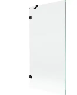 Sprchové dvere MEXEN/S - Lunar vaňová zástena FIX 90 x 150, transparent, čierna 897-090-000-70-00