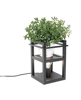 Stolné lampy Priemyselná stolná lampa čierna - Cage Rack